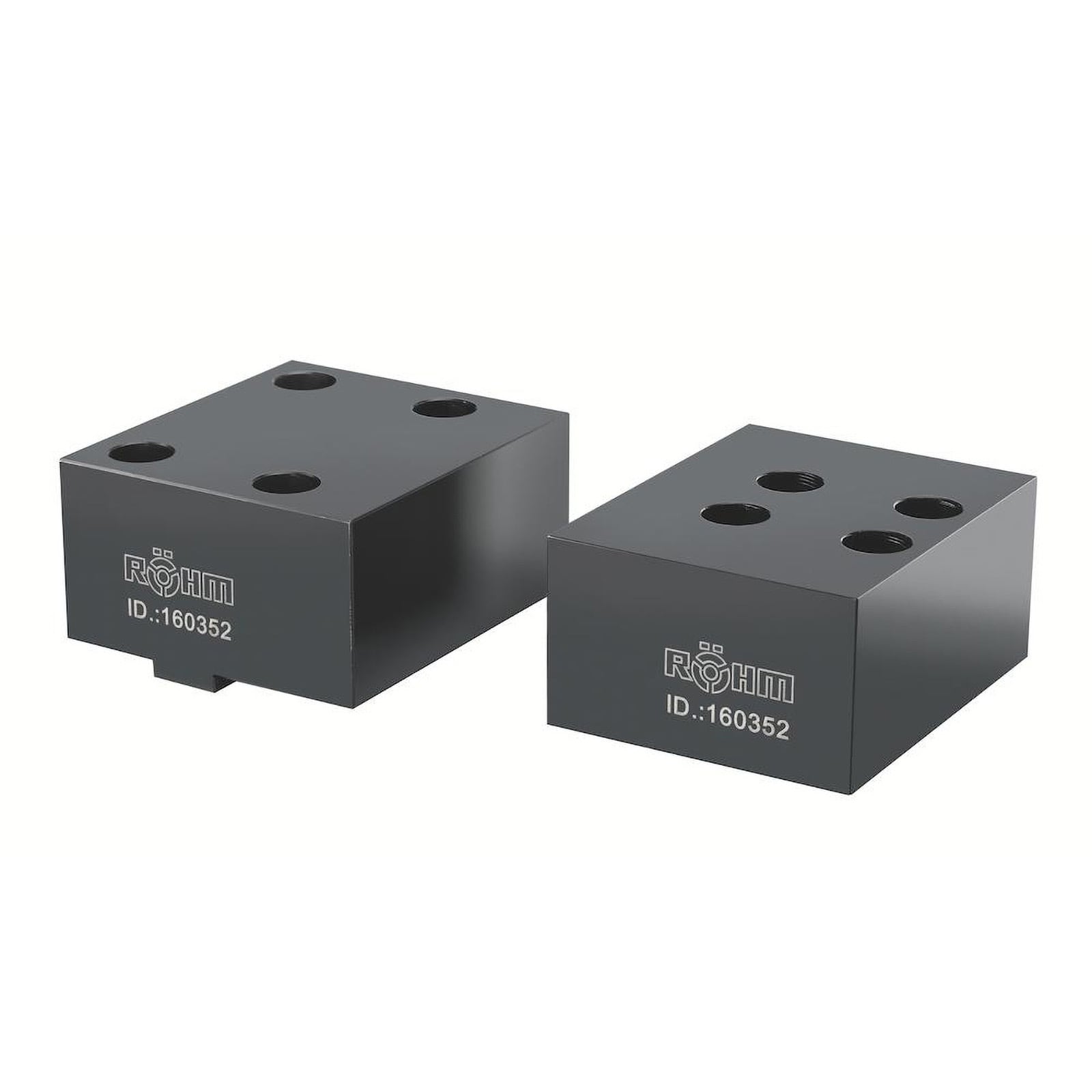 Röhm Einteilige Stahlbacken Backenbreite 125 zur Selbstanfertigung von Formbacken - 160352