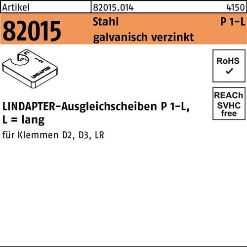 Ausgleichscheibe R 82015 GTW 40 P1 M16/8,0 Stahl galv.verz. 1St. LINDAPTER