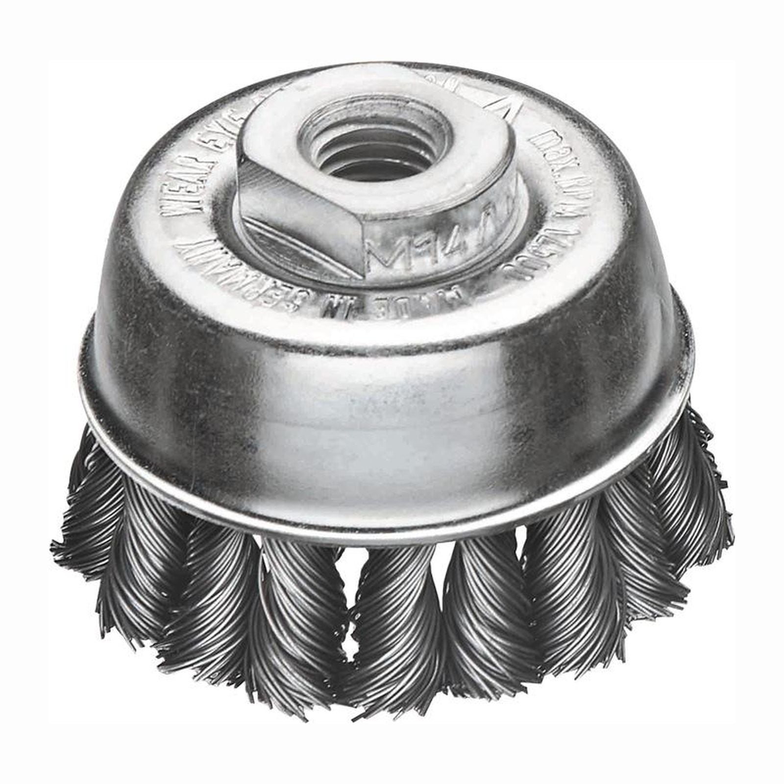 Lessmann Topfbürste Ø 65 mm M14 Drahtstärke 0,5 mm - 482.217.WZ