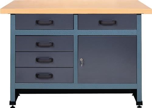 Werkbank B1200xT600xH840mm Anz.Schubl.5 - 19040