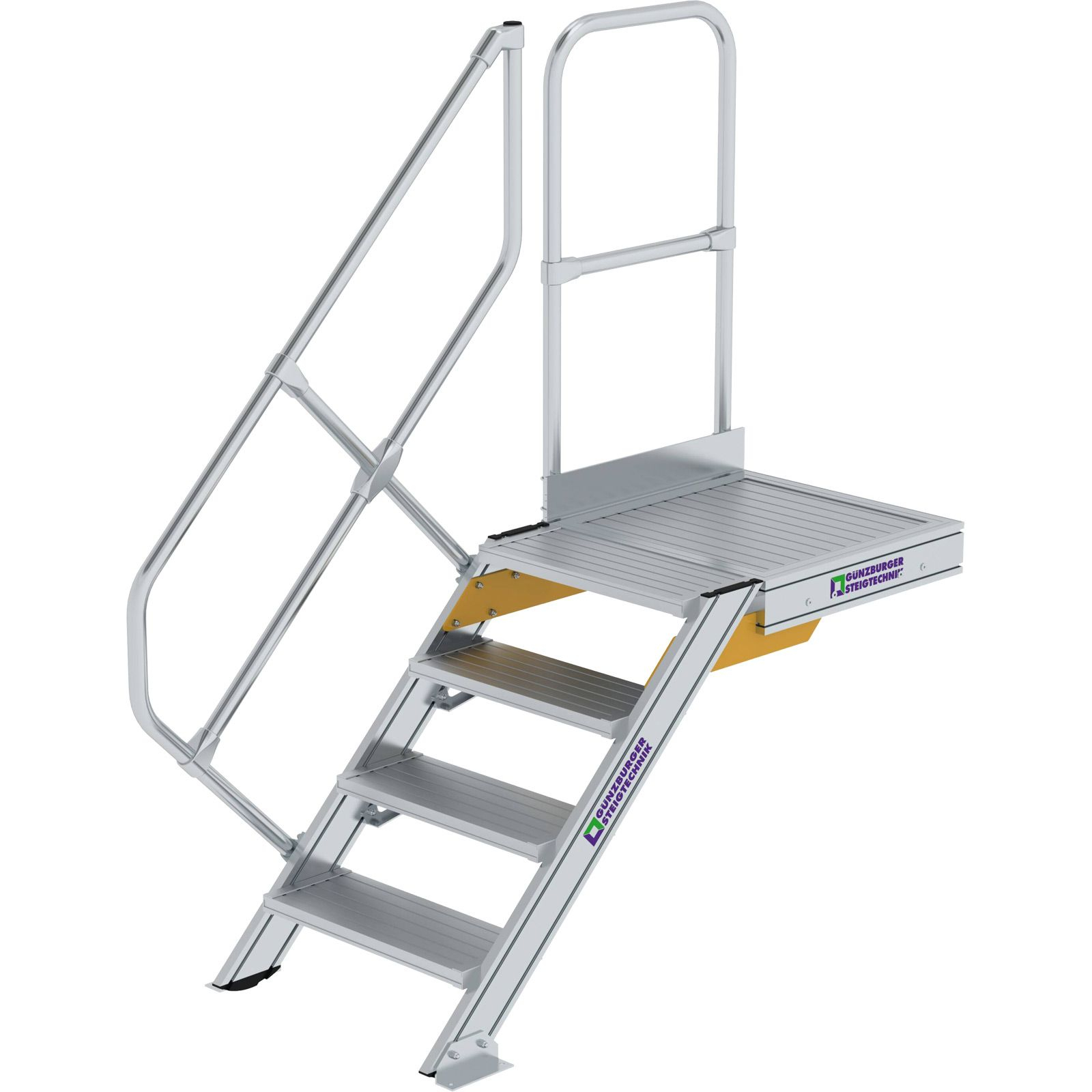 Günzburger Steigtechnik Treppe mit Plattform 45° Stufenbreite 600 mm