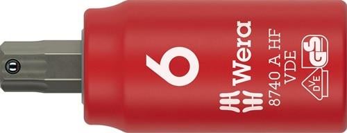 Steckschlüsseleinsatz 8740 A VDE HF 1/4 Zoll SW 6mm L.45mm WERA