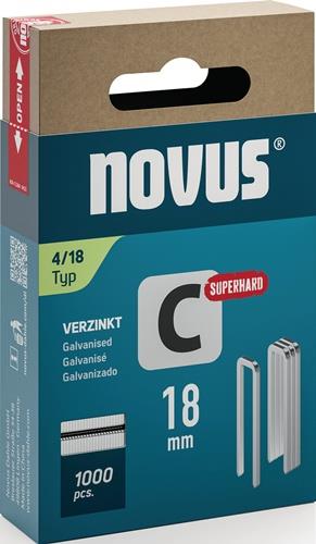 Schmalrückenklammer C Typ 4 B.6mm Schenkel-L.18mm Draht-B.1,1mm 1000 St.NOVUS