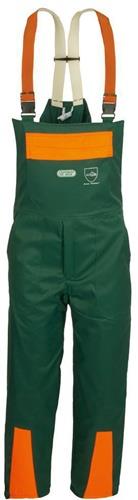 Schnittschutzlatzhose KONIFERE Gr.50 grün/orange WATEX