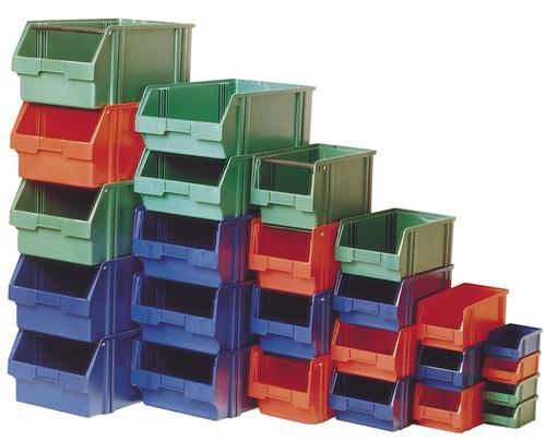 LA-KA-PE Sichtlagerkasten L 500 / 450 x B 300 x H 180 mm rot - LK1 ROT