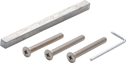 HOPPE Bef-set.D/D Schnellstift 2410/3410 Drückerschutzgarnituren 8x150mm 66-71mm - 3690246