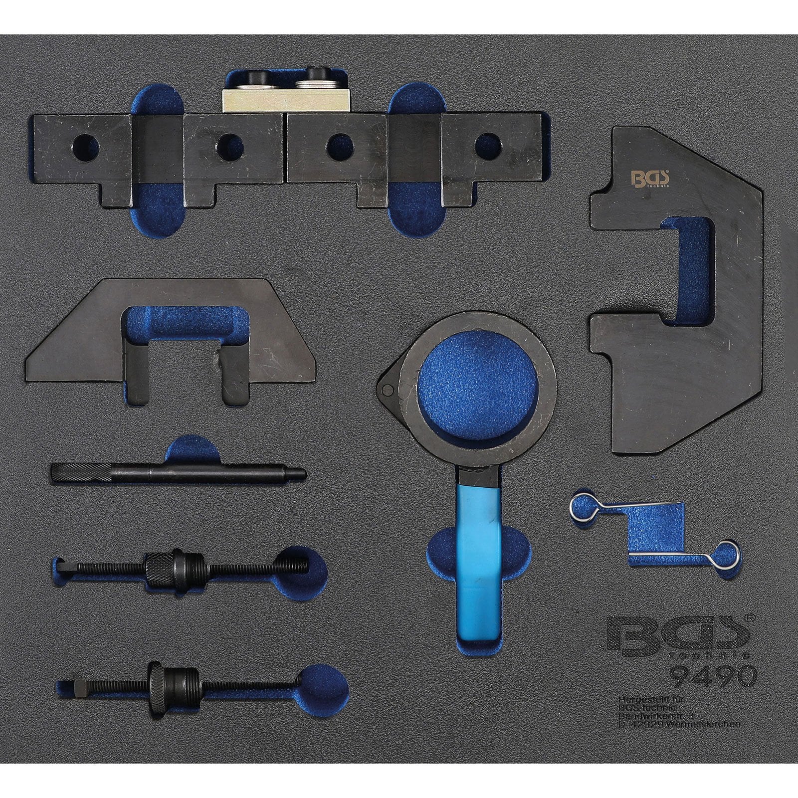 BGS Werkstattwageneinlage 2/3: Motor-Einstellwerkzeug-Satz für BMW M42 / M43 / M50 / M52 / M60 / M51 - 9490