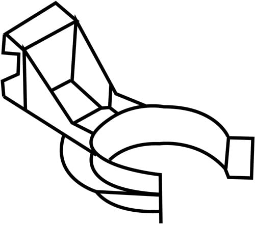 Hettich Sockelblendenhalter mit Clip Kunststoff schwarz ab 70 mm zum Anschrauben - 61855