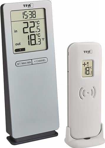 TFA Funkthermometer LOGOneo in.b.+50GradC/auß.-40GradC b.+60GradC H155xB64xT46mm Ku. - 30.3071.54