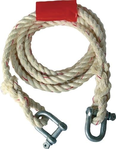 Auto-Abschleppseil 2500kg Sisal Schäkel/Schäkel L.400cm D.16mm - 10283