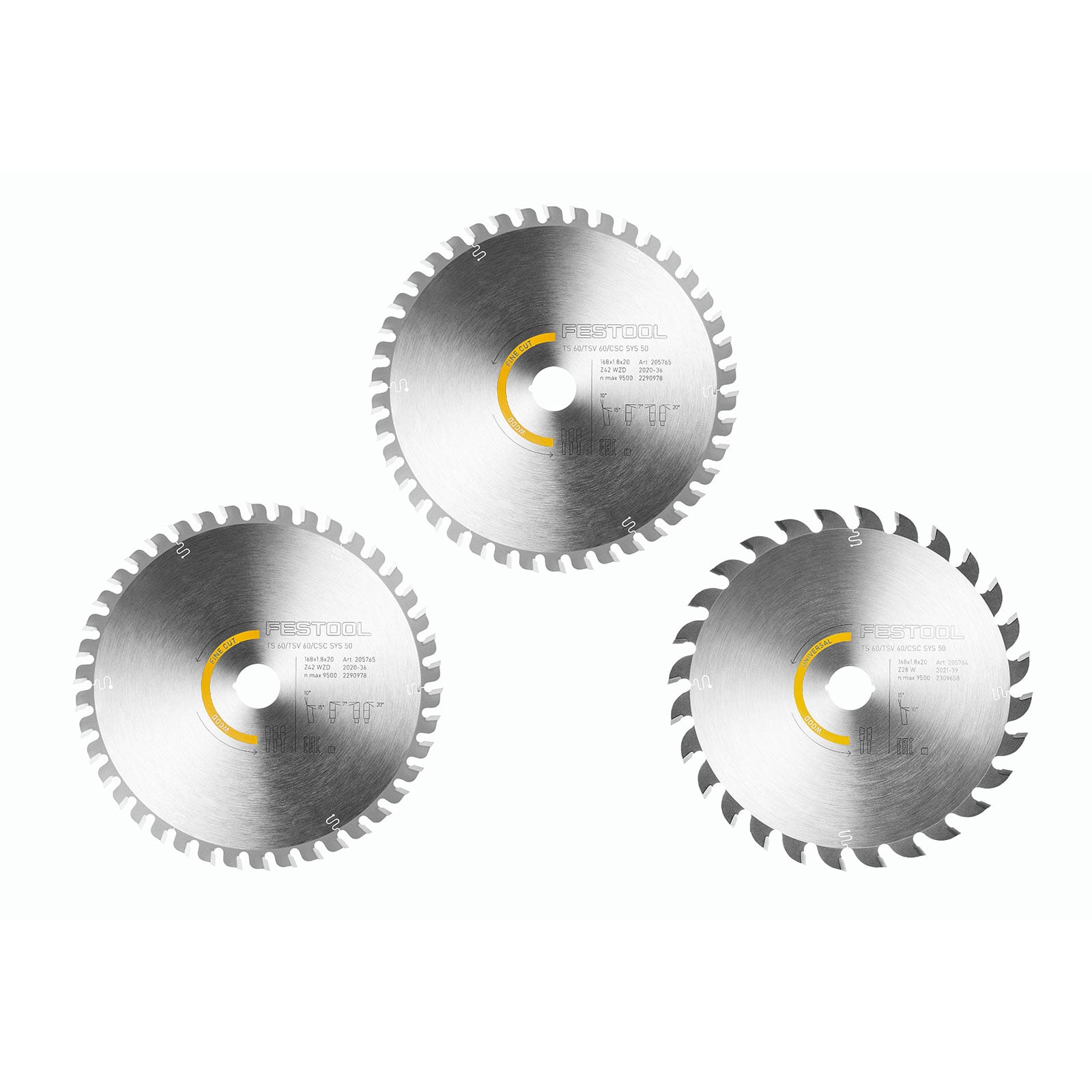 Festool Kreissägeblatt-Set KSB-SORT/3 W 168x1,8 - 578566