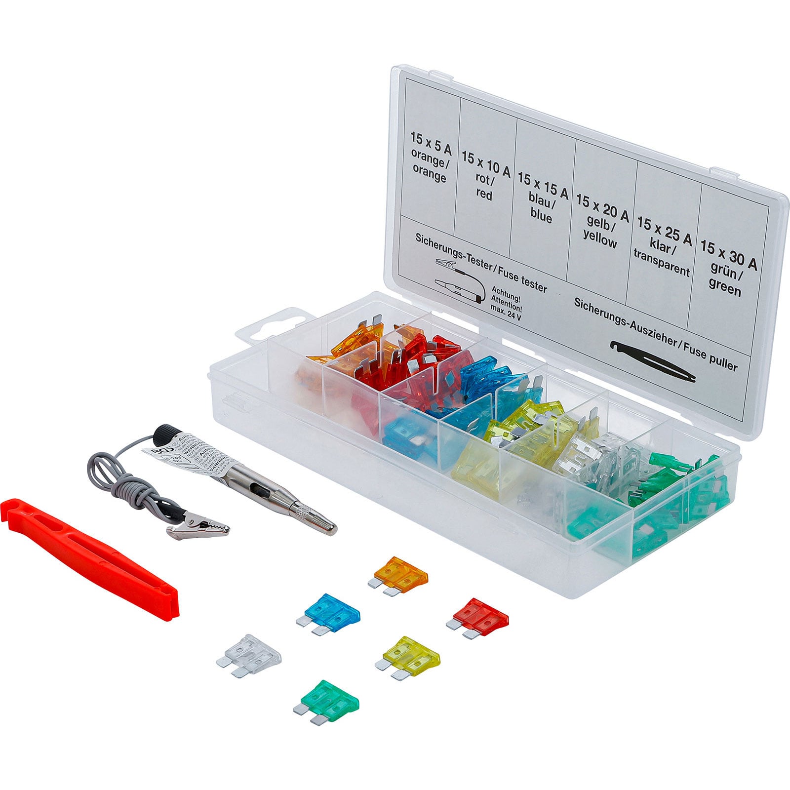 BGS KFZ-Sicherungs-Sortiment Standard 92tlg. - 8124