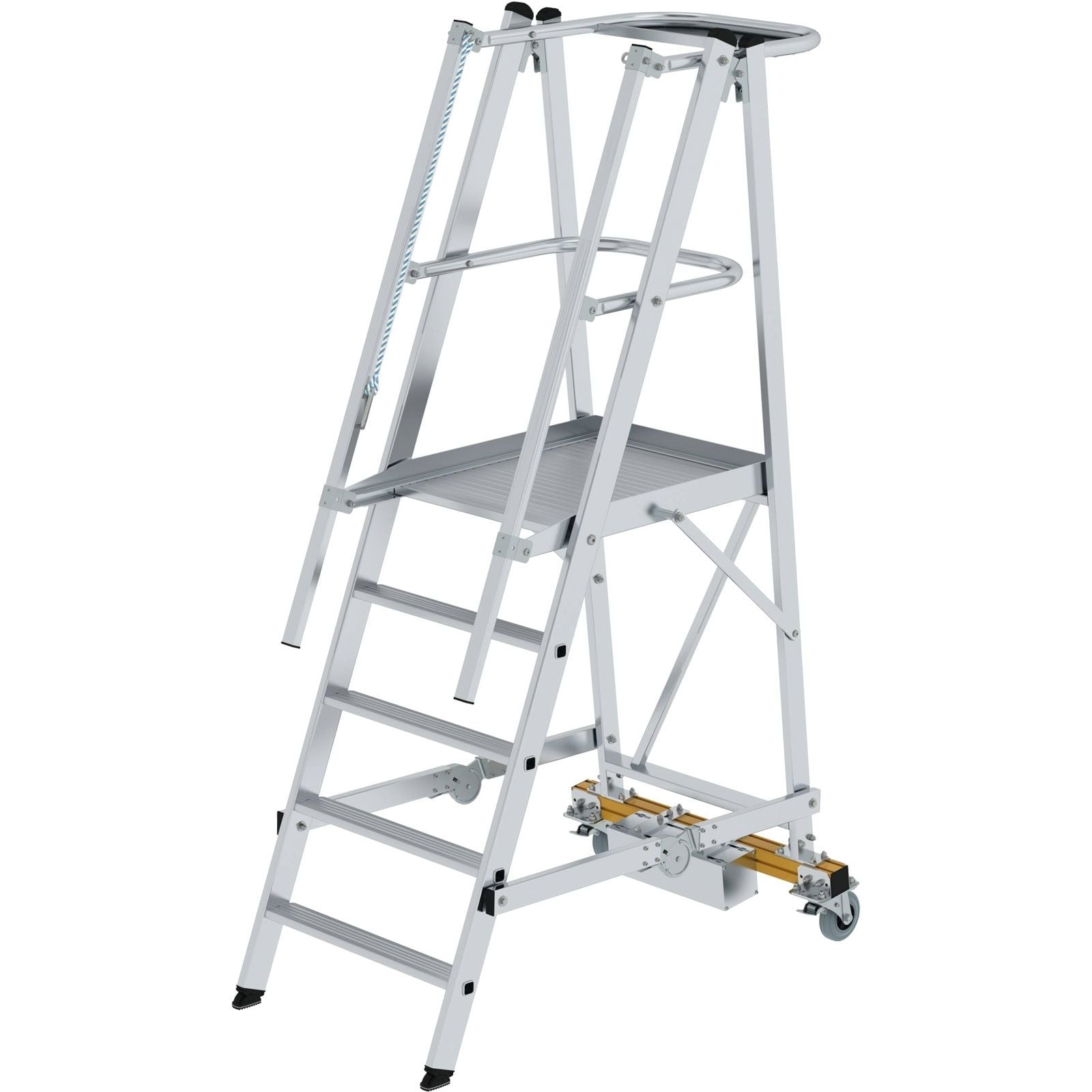 Günzburger Steigtechnik Plattformleiter klappbar mit schmalem Fahrwerk 5 Stufen - 052705
