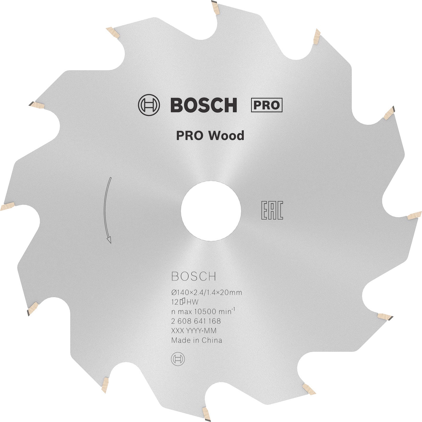 Bosch PRO Wood Kreissägeblatt 140 x 2,4 x 20 mm - 2608641168
