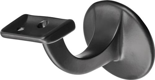 hermeta Handlaufträger 3508 Alu.ku.-besch.schwarz D.Wandplatte 56mm ger.Auflage - 3508-70E