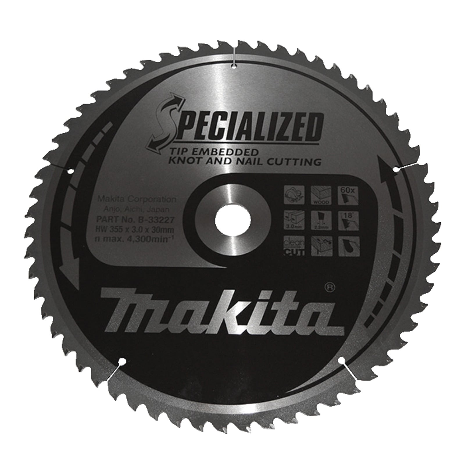 Makita SPECIALIZED Sägeblatt 355x30x60Z - B-33227