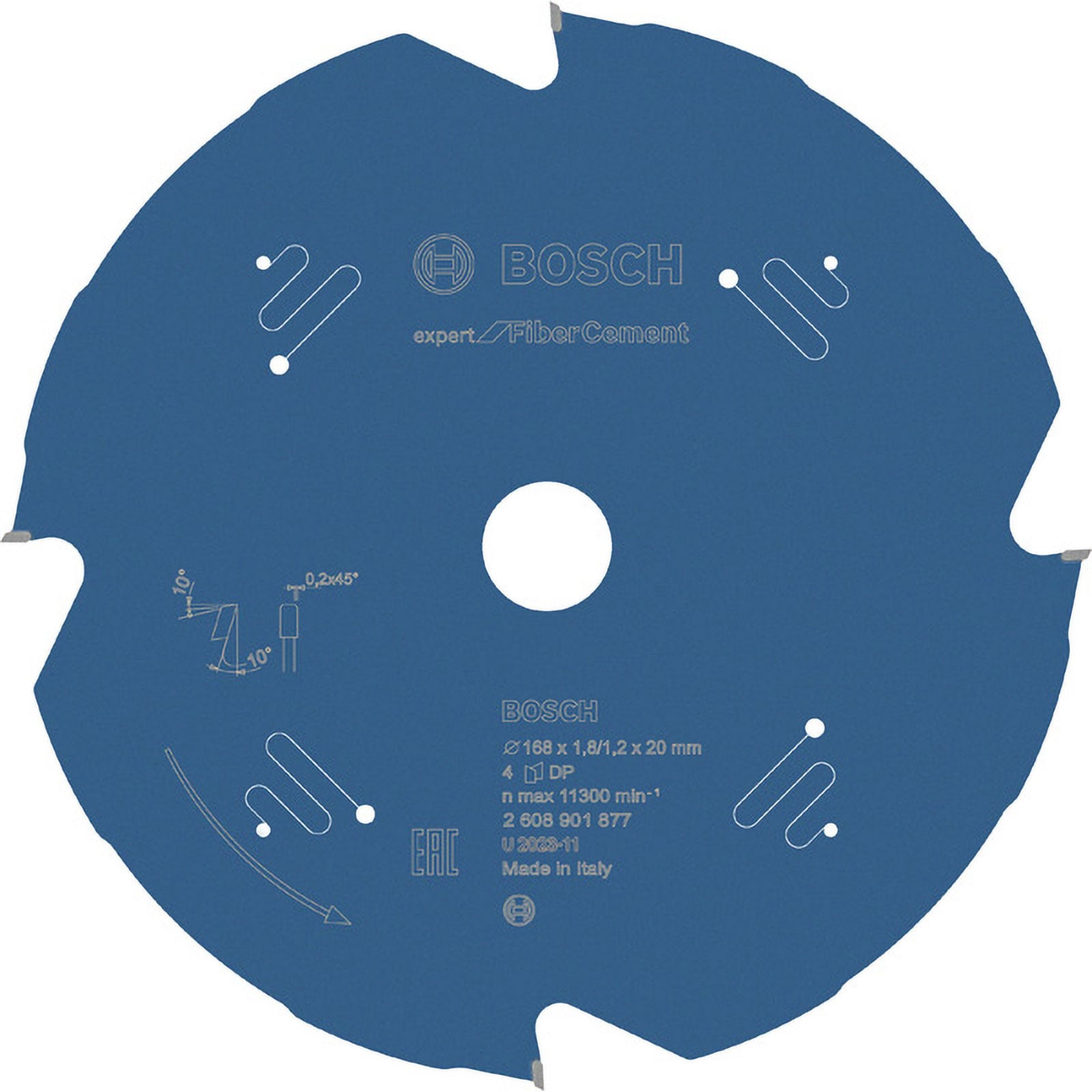 Bosch Expert for Fiber Cement Kreissägeblatt, 168x20x1.8/1.2 mm, 4 Zähne - 2608901877