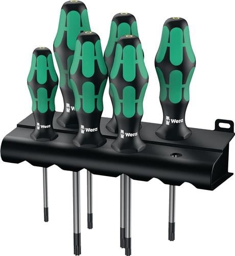 Wera 367/6 Torx BO Kraftform Plus Torx BO-Schraubendrehersatz + Rack - 138250