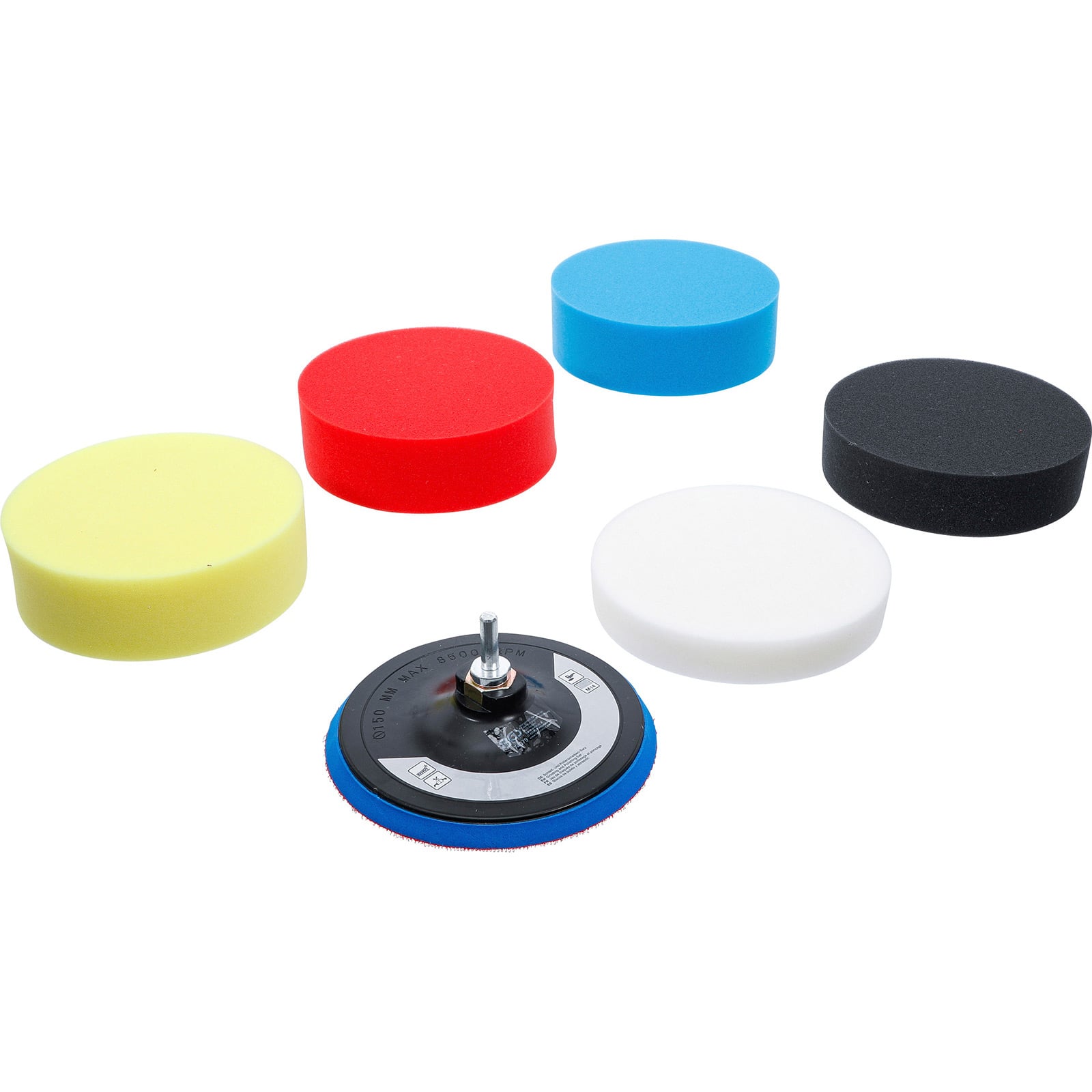 BGS Polierschwamm-Satz Ø 150 mm 6tlg. - 74379