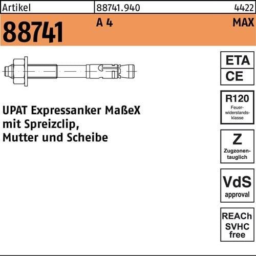 Expressanker R 88741 MAX 10/30/115 A 4 50 Stück UPAT