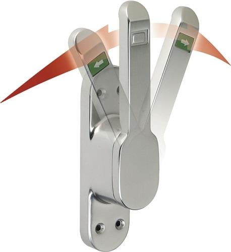 DENI Türtreibr.VARIO DIN L/R silber elox.LM 30mm Rundstange 10mm - 4220 0210 01