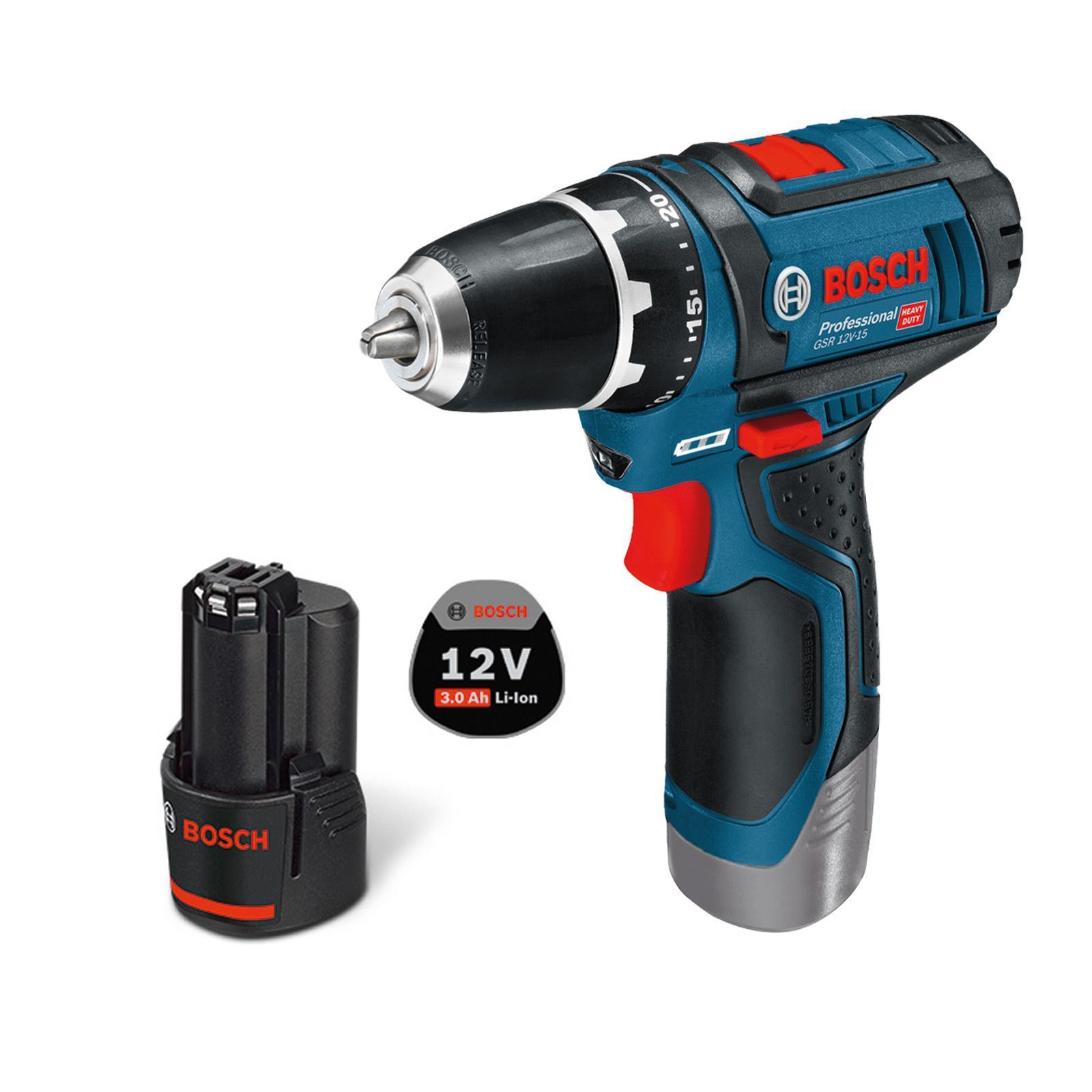 Bosch Akku-Bohrschrauber GSR 12V-15 / 1x 3,0 Ah Akku Bosch Akku-Bohrschrauber GSR 12V-15 / 1x 3,0 Ah Akku