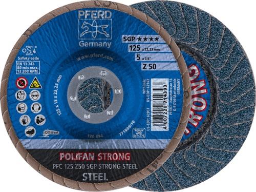 PFERD Fächerscheibe POLIFAN Z SGP STRONG STEEL Ø 125 mm Körnung 50 konisch - 67788125