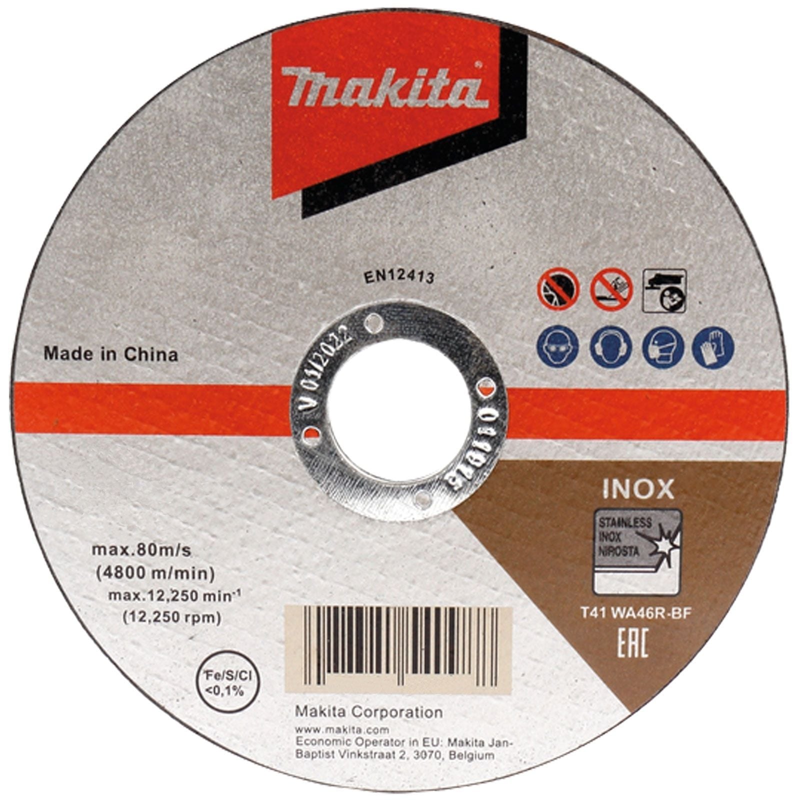 Makita 10x Trennscheibe Inox 125 x 1 mm - B-12239-10