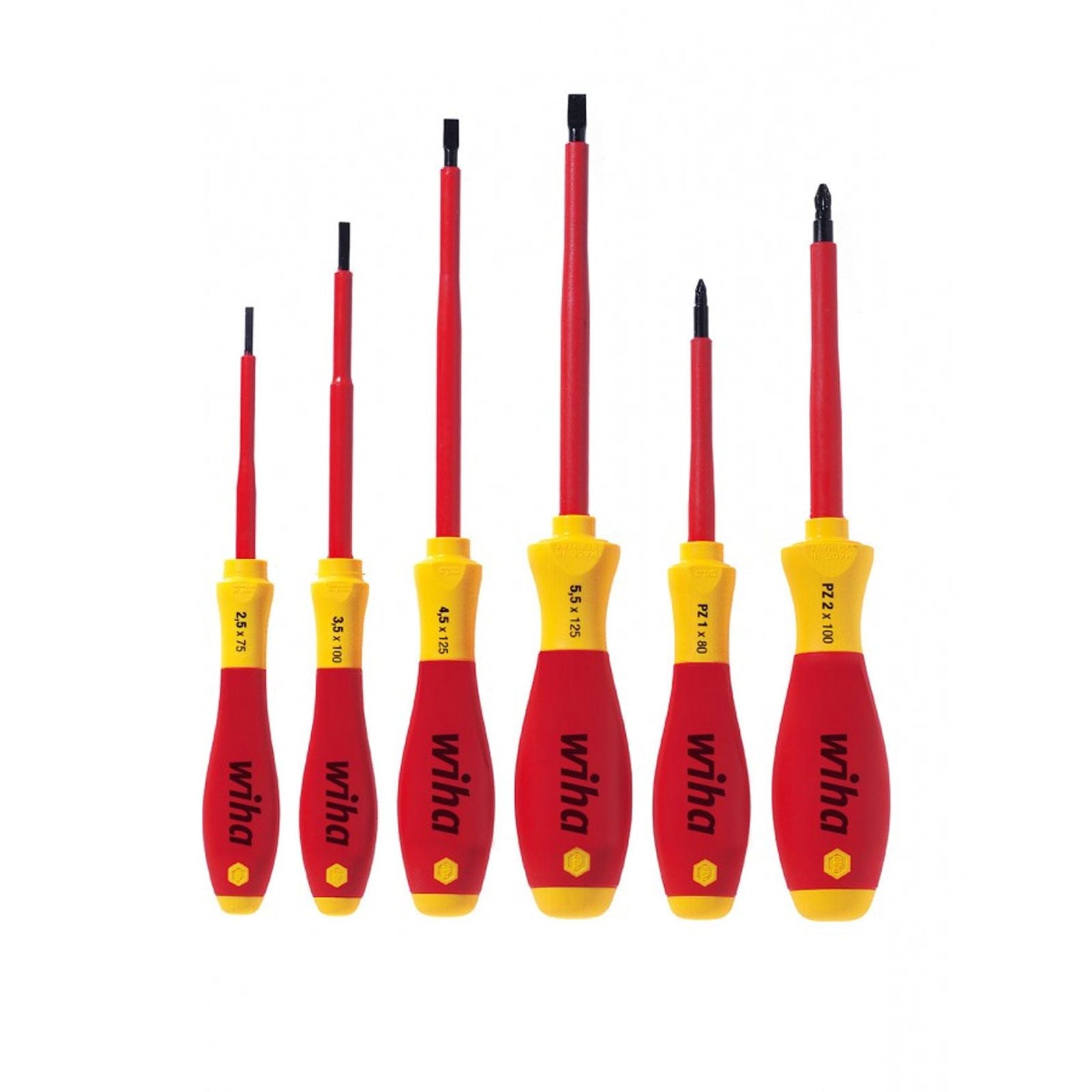 Wiha Schraubendrehersatz SoftFinish electric Schlitz/Pozidriv 320N ZK6 SO 6tlg. - 25477