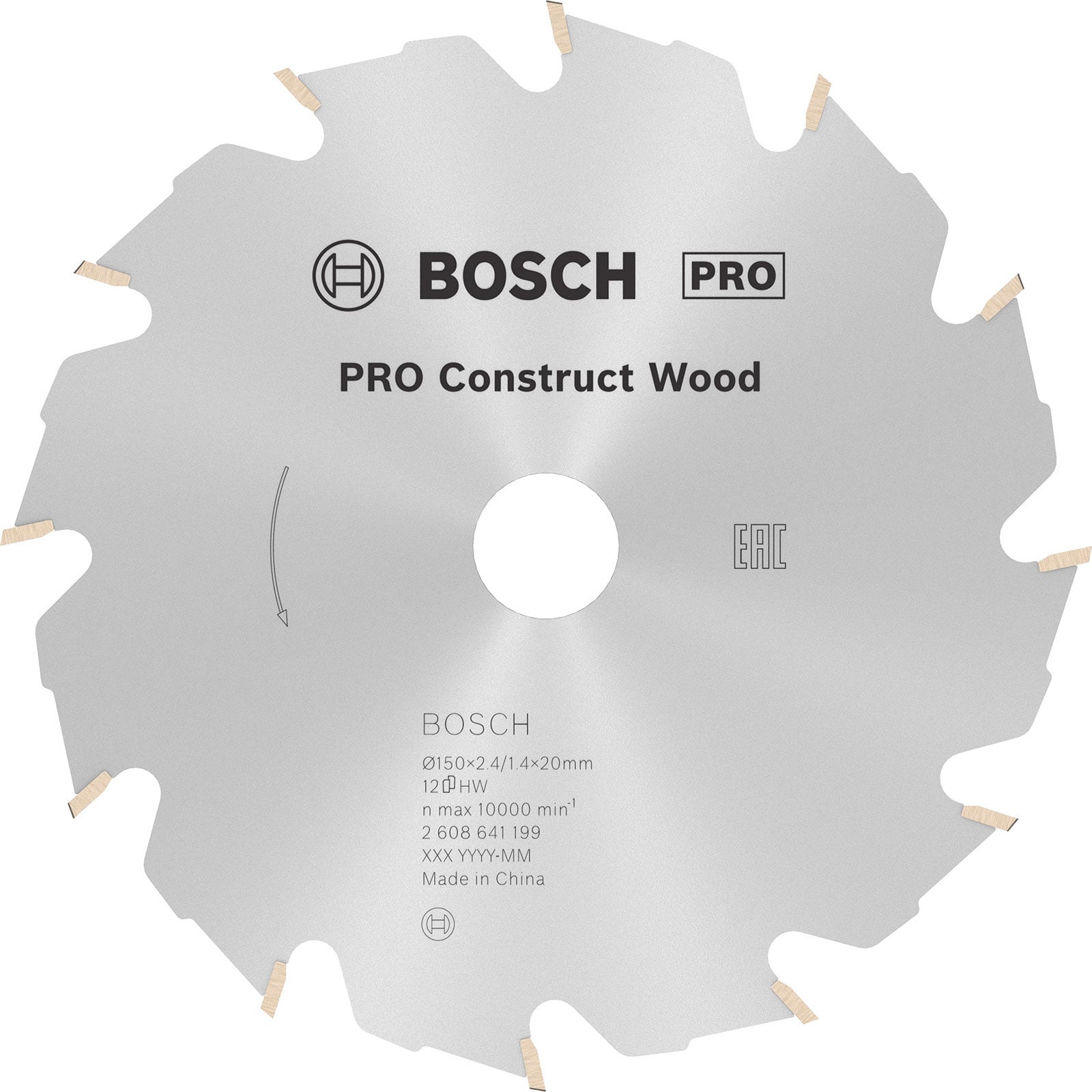 Bosch PRO Construct Wood Kreissägeblatt 150 x 2,4 x 20 mm - 2608641199