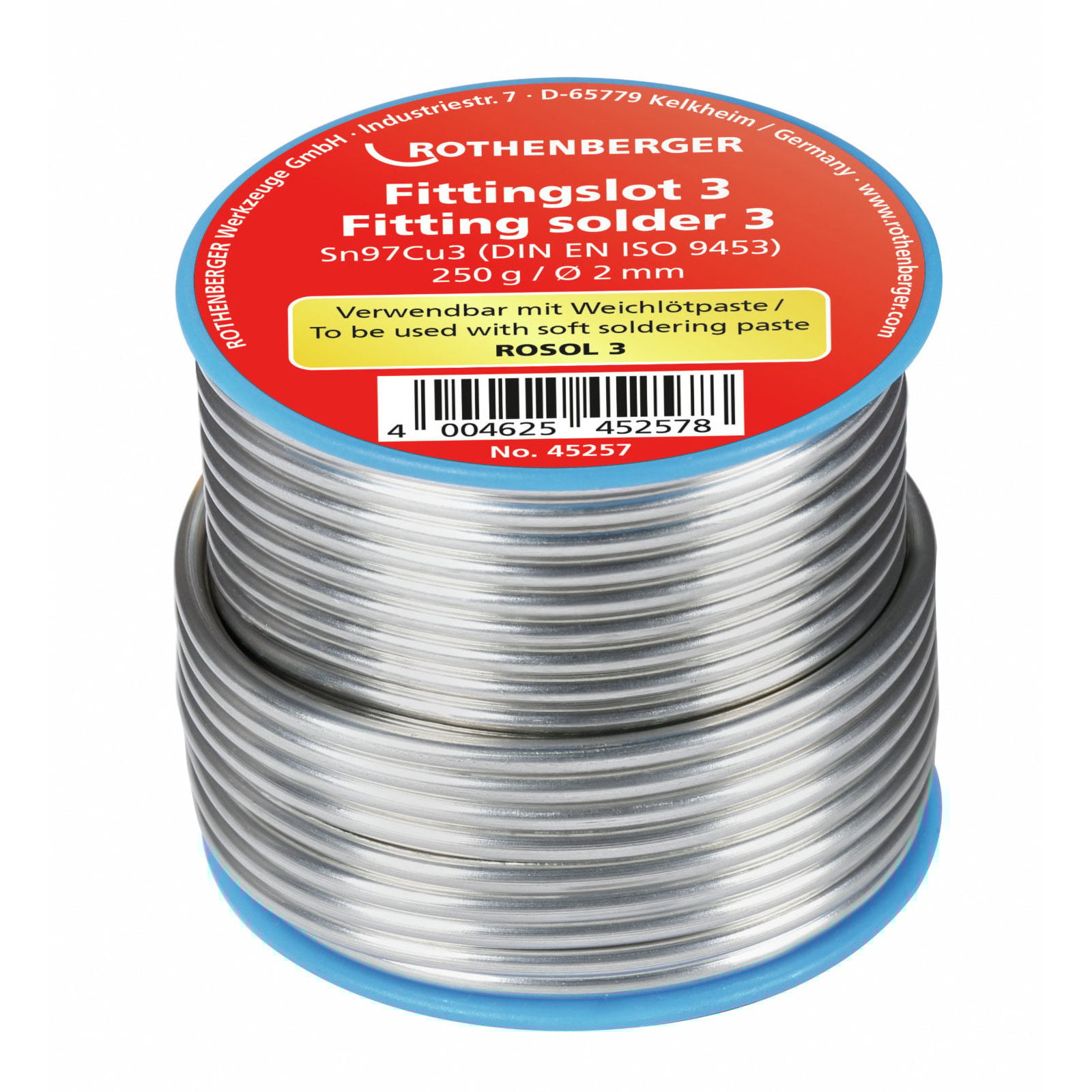 ROTHENBERGER Fittingslot 3, 3mm, 250g, Spule  - 45255