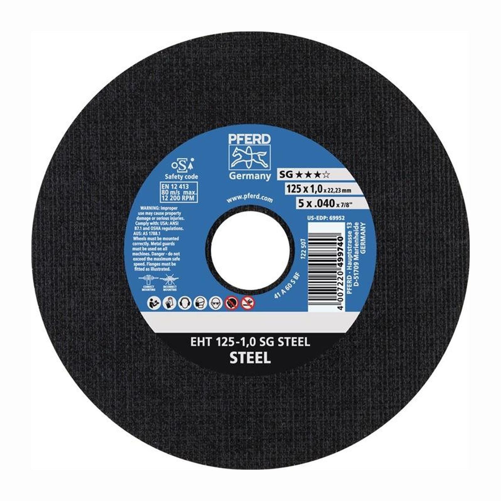 PFERD Trennscheibe SG STEEL Ø 125 x 2,4 mm gerade - 61321222