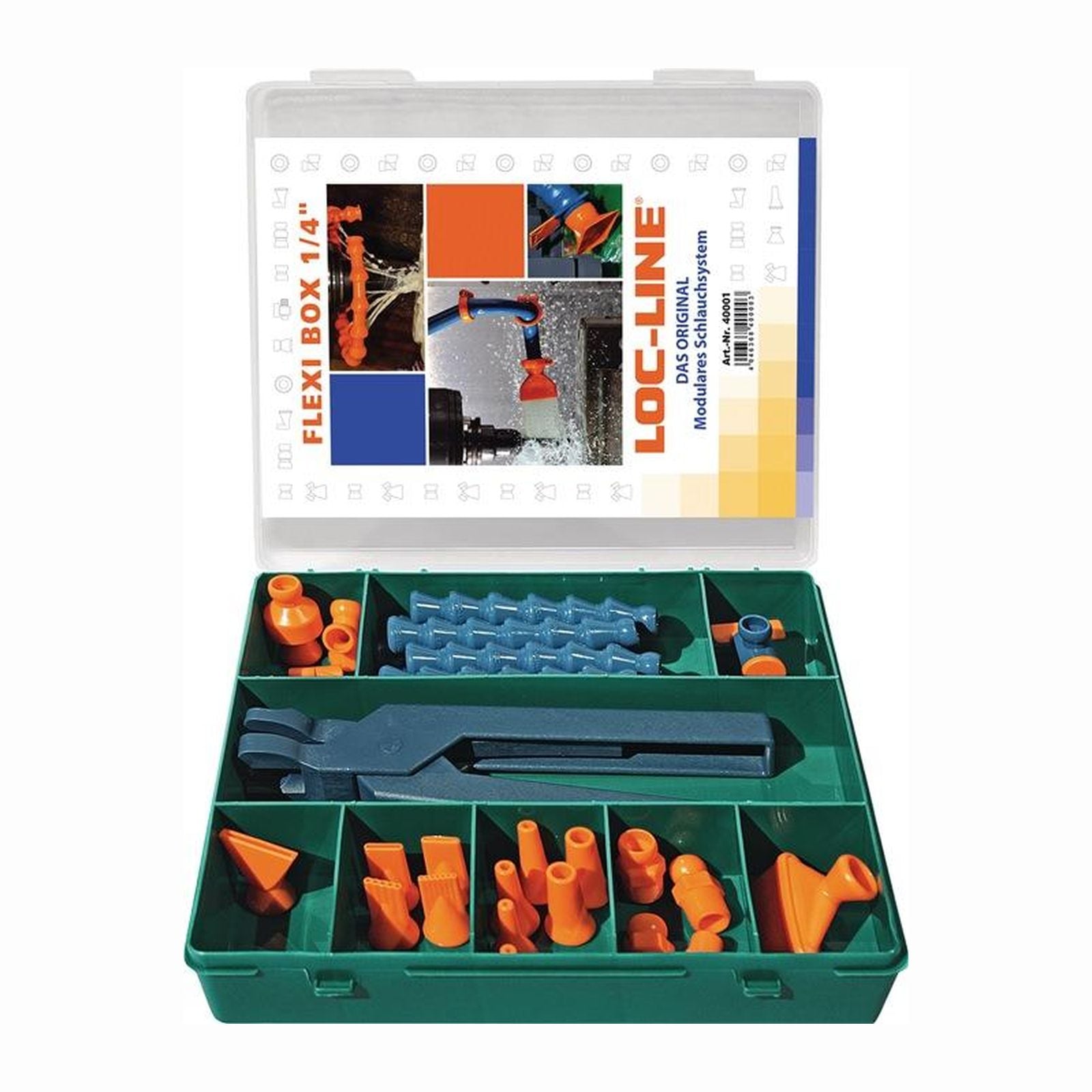 LOC-LINE Kühlmittelgelenkschlauchset Größe 1/4″ 29tlg. - L40001FLEXI