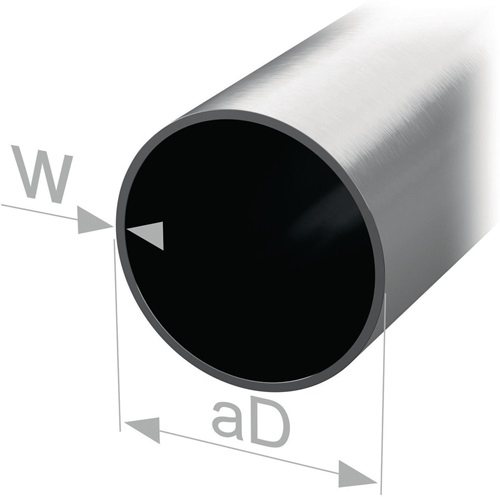 PG Rundschrankrohr STA silberf.Rohraußen-D.20mm Wandst.0,8mm 2500mm - 14036