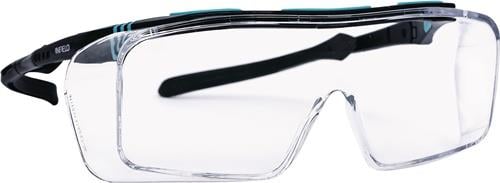 Über- u.Besucherbrille Ontor EN 166 Fassung:schwarz türkis Scheibe:klar PC INFIE