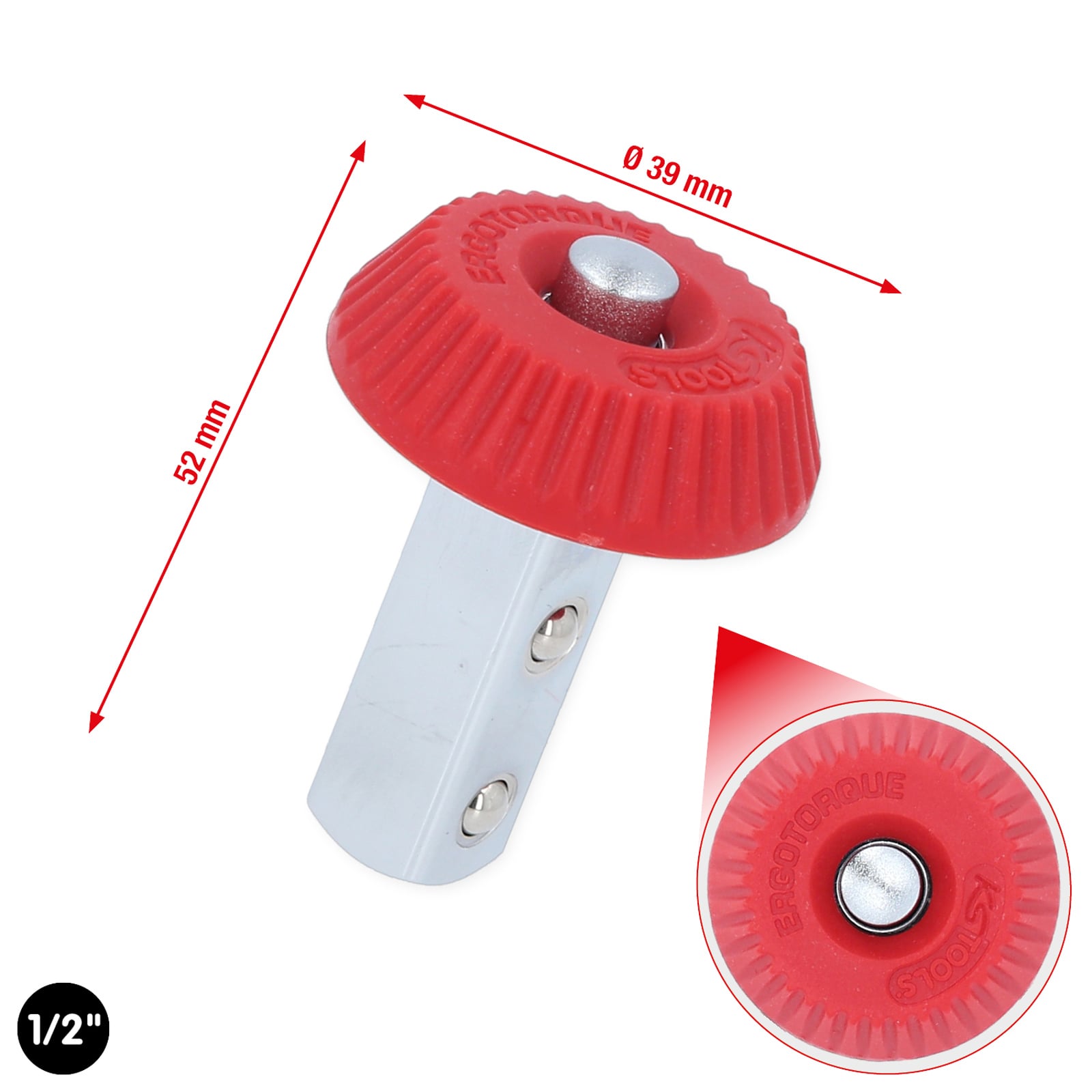 KS TOOLS 1/2" Drehknopf-Umsteckvierkant - 516.1448