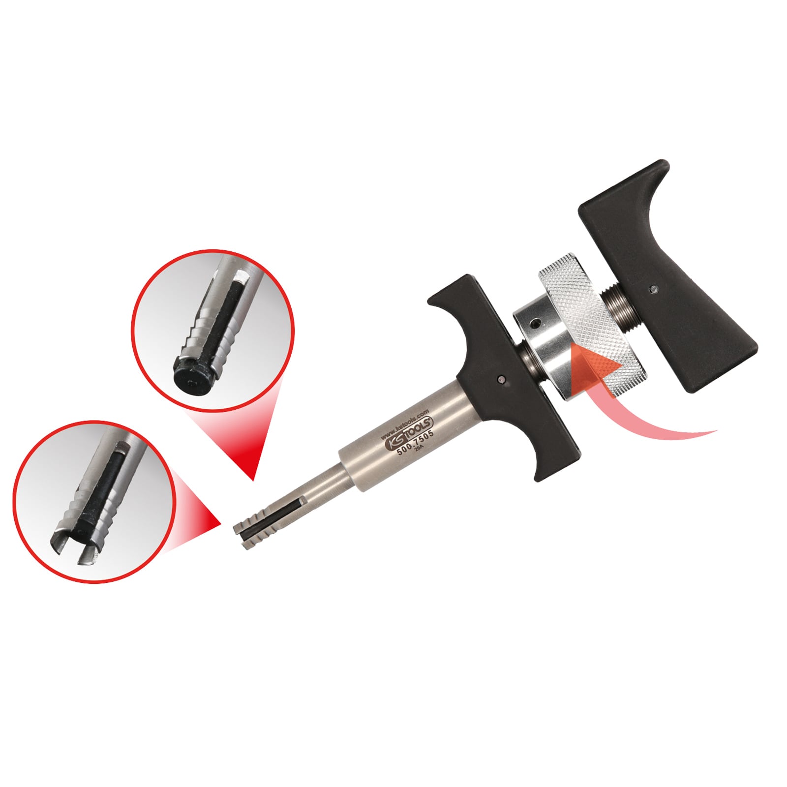 KS TOOLS Zündspulen-Abzieher für Stab-Zündspulen 130 mm - 500.7505