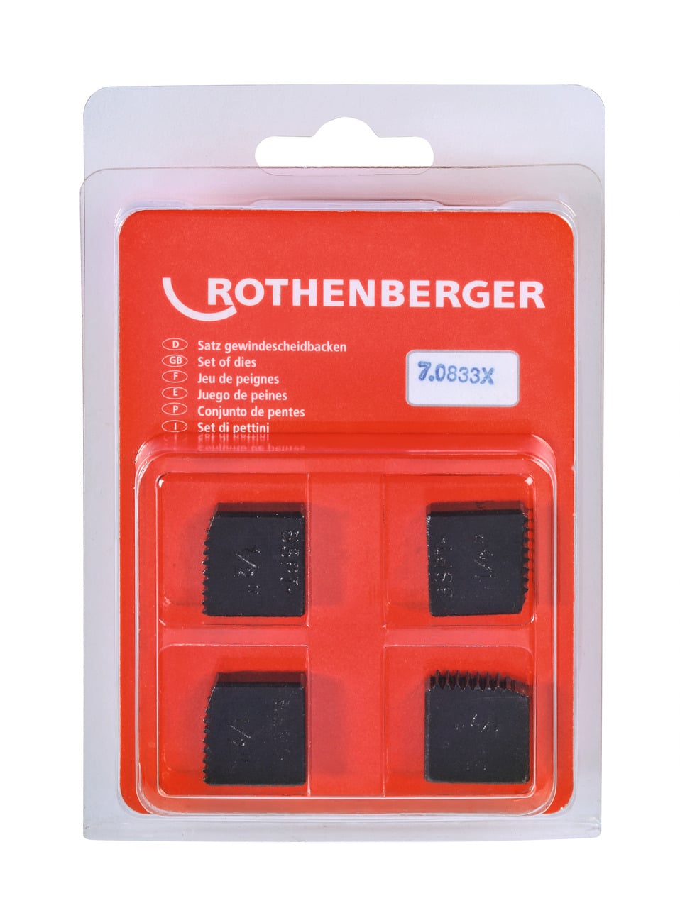 ROTHENBERGER 4x SC Schneidbacken BSPT R 1/2" - 070833X