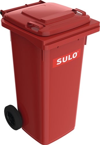SULO Müllgroßbehälter 120l HDPE rot fahrbar,n.EN 840 - 1074144
