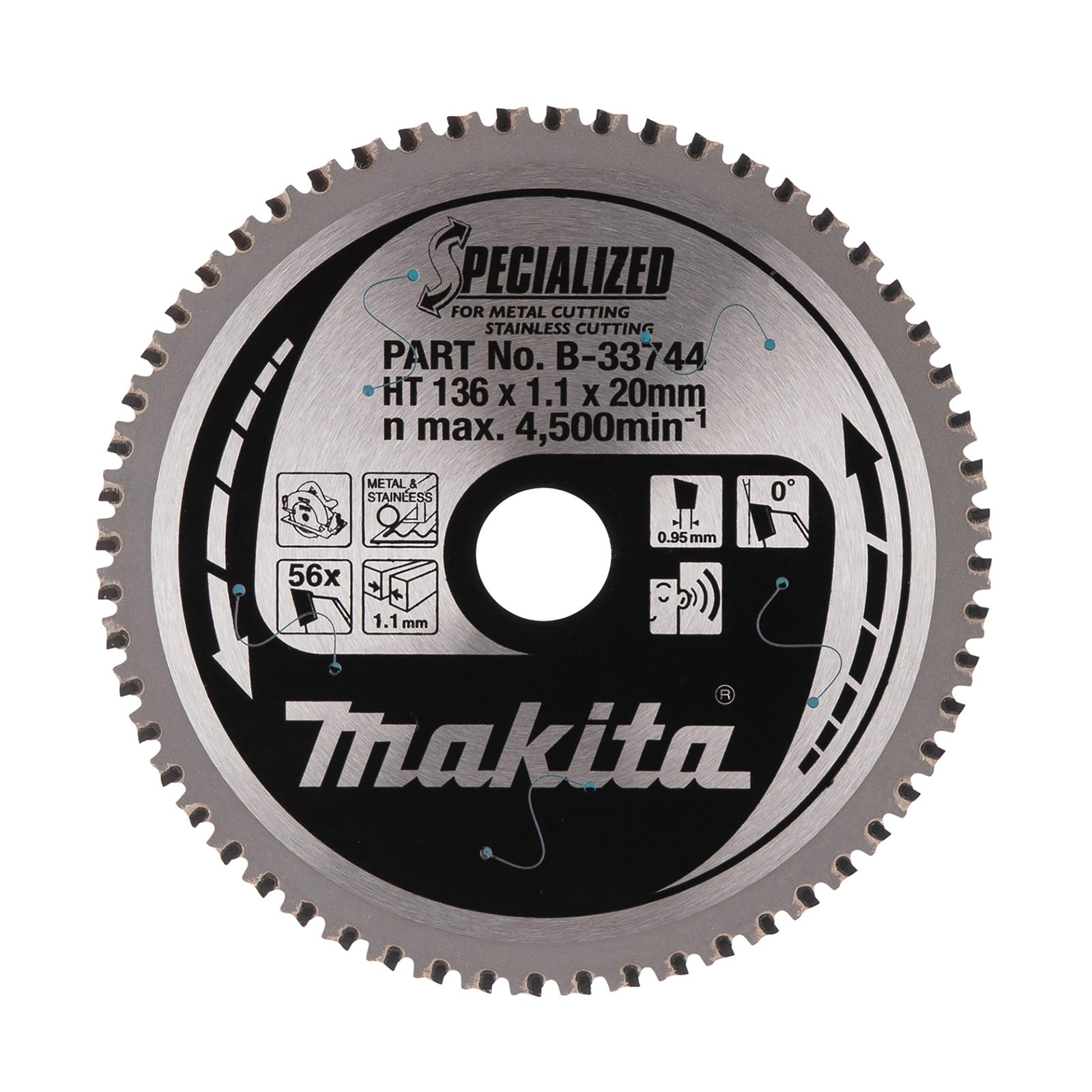 Makita SPECIALIZED Sägeblatt 136x20x56Z - B-33744