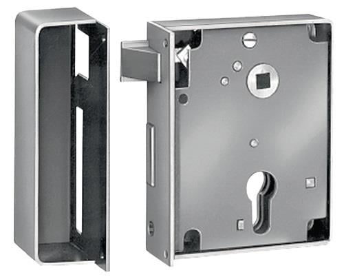 AMF Schließkappenschloss 2 DIN li.PZW schwe.Ausf.einwärts 60mm - 10140