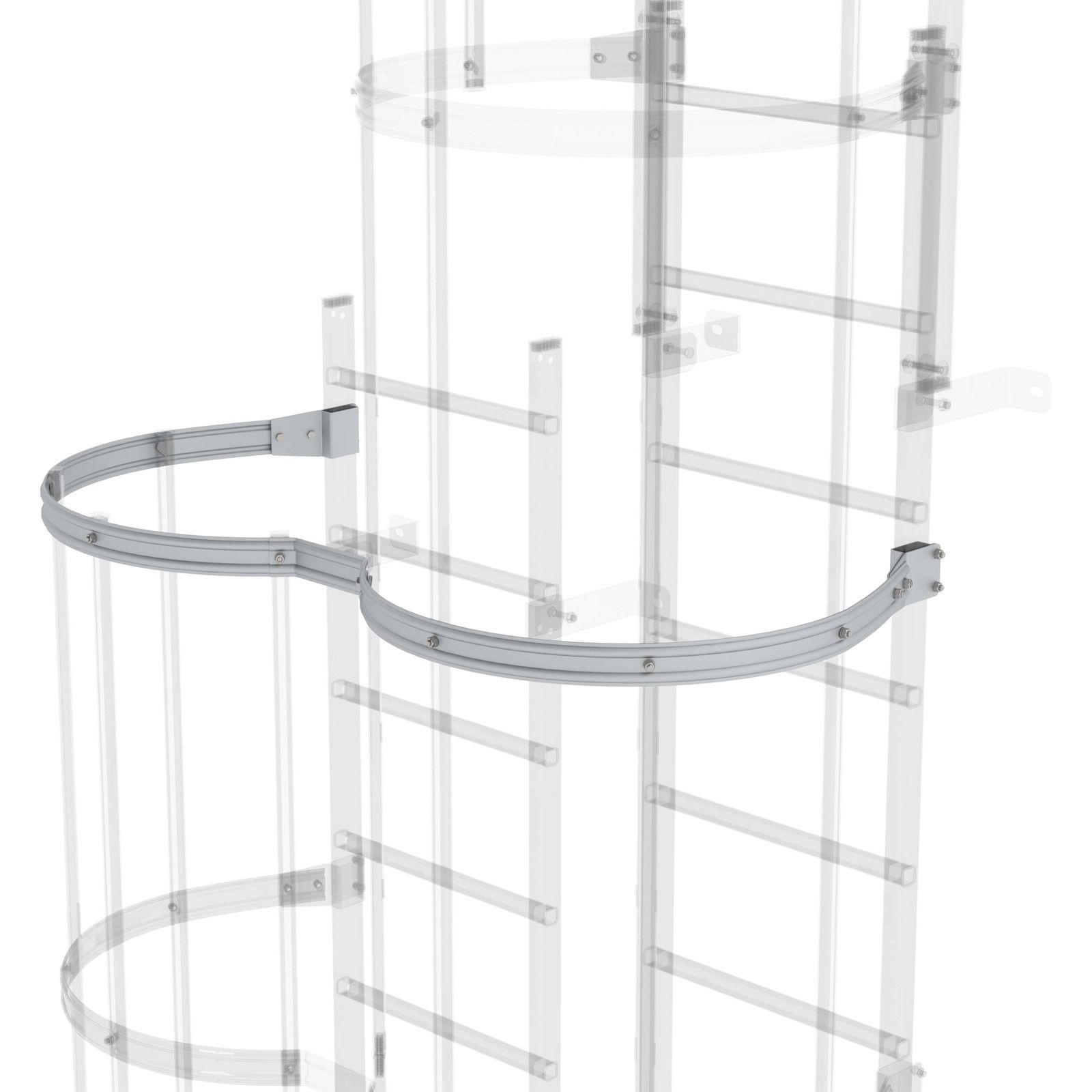 Günzburger Steigtechnik Rückenschutzbügel versetzte Ausführung