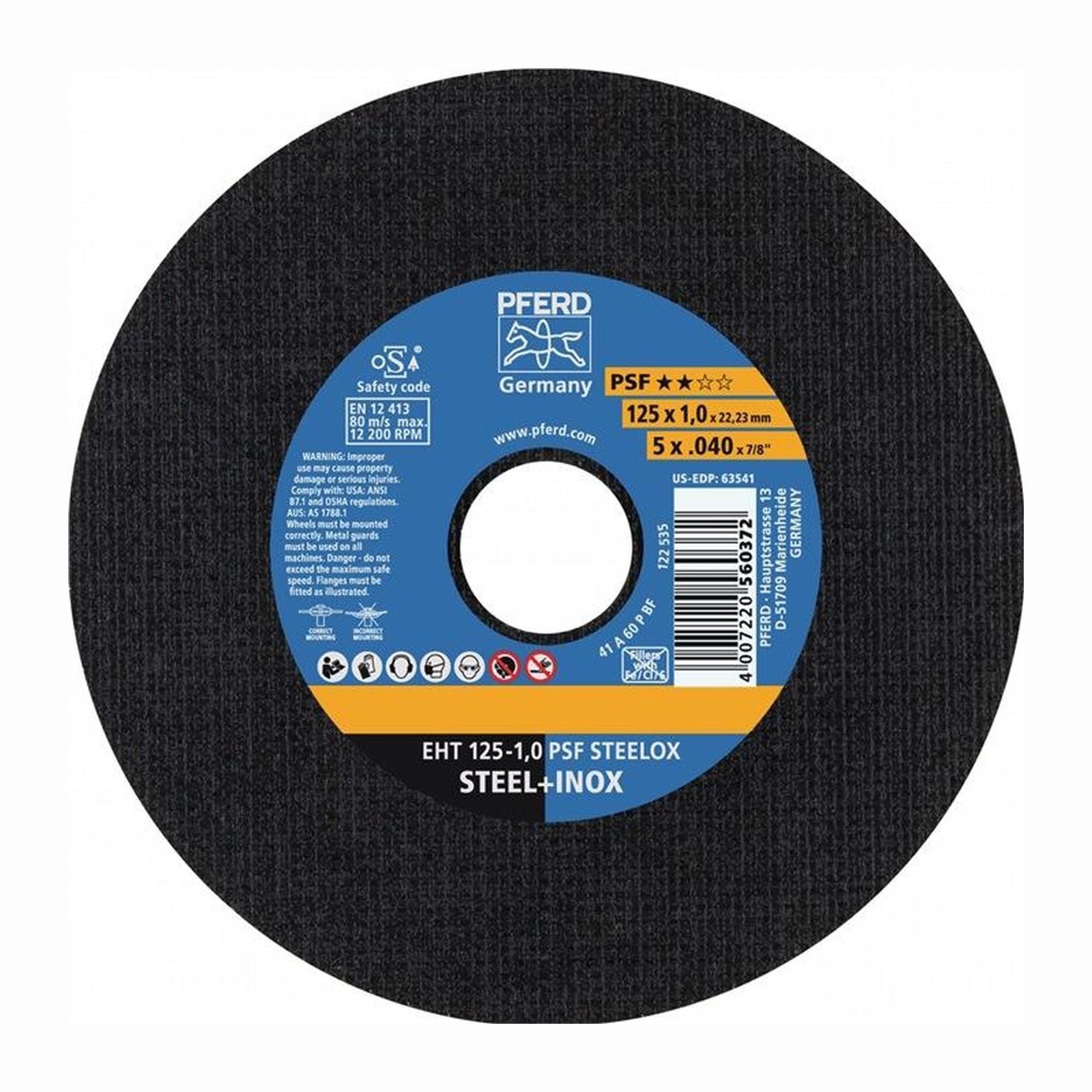 PFERD Trennscheibe PSF STEELOX Ø 115 x 1 mm gerade - 61730100