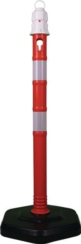 Sperrpfosten Polypropylen rot/weiß Ø 63 mm -