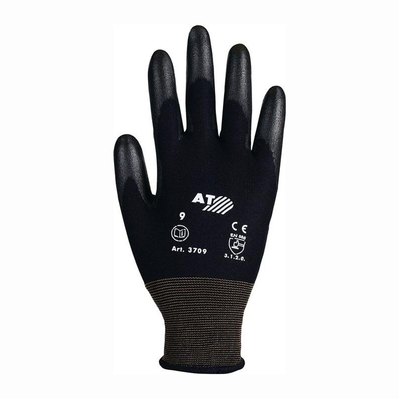 ASATEX 12 Paar Handschuhe schwarz Polyamid