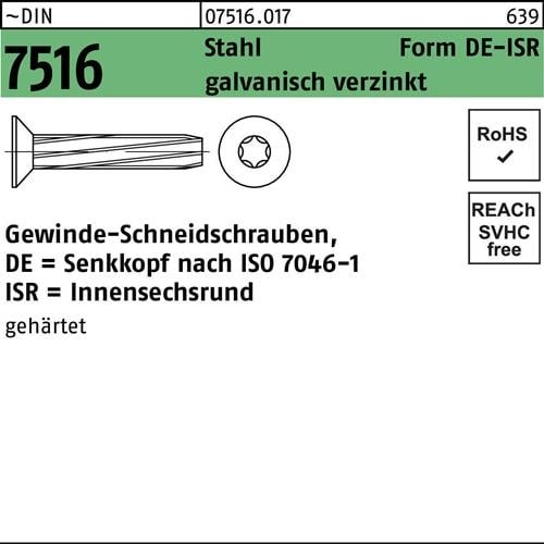 Gewindeschneidschraube DIN 7516 SEKO ISR DE M5x30-T25 Stahl galv.verz. 500St.