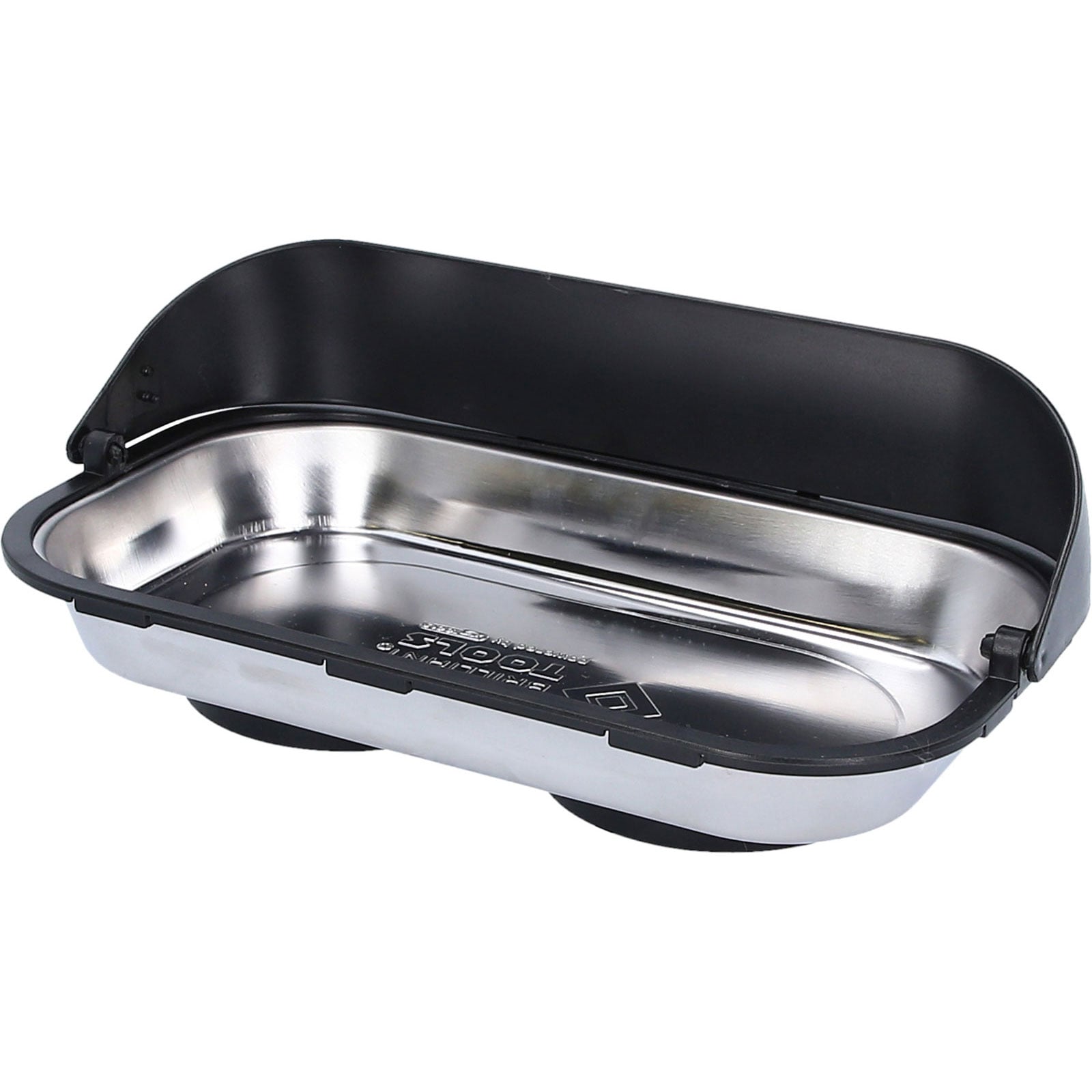 BRILLIANT TOOLS Magnetisches Tablett / Schale aus Edelstahl mit Auffangrahmen 140 x 240 mm - BT691166