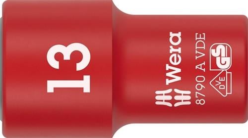 Steckschlüsseleinsatz 8790 A VDE 1/4 Zoll SW 13mm L.41mm WERA