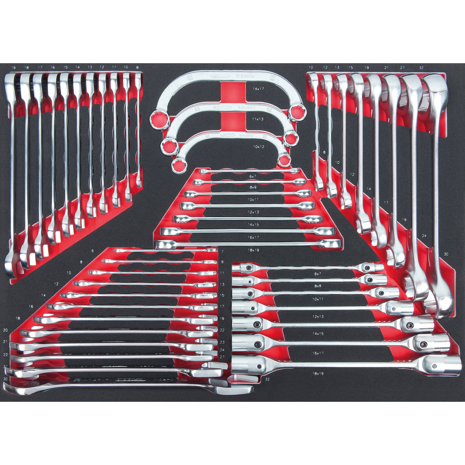 KS TOOLS SCS Schlüssel-Satz 48tlg. in 1/1 Systemeinlage - 711.0048