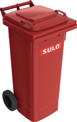SULO Müllgroßbehälter 80l HDPE rot fahrbar,n.EN 840 - 1088439